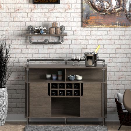 Armário de Vinho de Tubo Industrial Combinado com Credenza